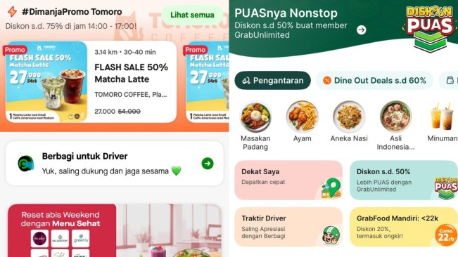 Gojek dan Grab Rilis Fitur Berbagi Makanan untuk Driver (Gojek/Grab)